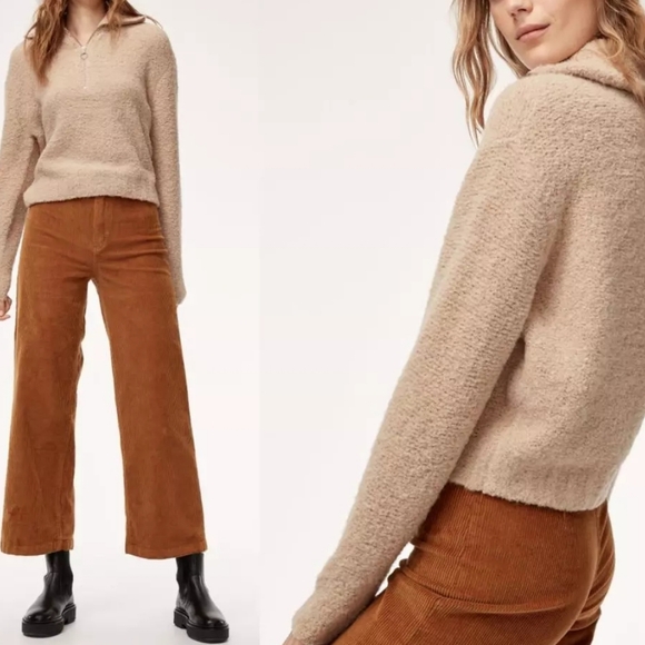 Wilfred Free Aritzia Gwyneth Half Zip Pullover Sweater - Picture 6 of 12